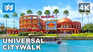 [4K] Universal Studios CityWalk Orlando Florida - Walking Tour Vlog & Vacation Travel Guide 🎧