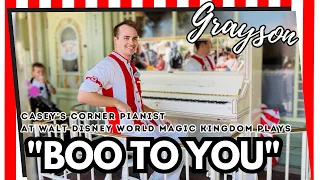 Boo to You | Grayson: Casey's Corner Pianist | Disney | Mickey's Not So Scary Halloween Parade Song