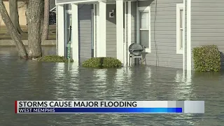 West Memphis apartments flooded after storm