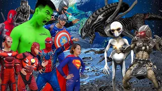 Hulk -  Superheroes VS All Aliens - 슈퍼 히어로 No1