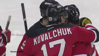Ilya Kovalchuk's last NHL hat-trick vs Islanders and Evgeny Nabokov (8 mar 2012)