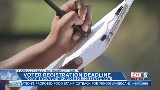 Monday Is County's Voter Registration Deadline