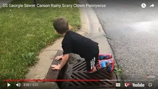 SS Georgie Sewer Carson Rainy Scary Clown Pennywise