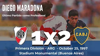 Ultimo Partido de Diego Maradona - River Plate vs Boca Juniors - 25/10/1997 - Full Match - Last Game