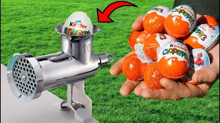 EXPERIMENT! TOYBOX and KINDER SURPRISE EGGS vs MEAT GRINDER COOL EFFECT