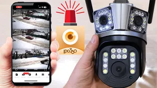 ТРОЙНАЯ камера видеонаблюдения со слежением IPC360HOME