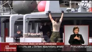 Ventspilī policija cīnās ar NATO jūrniekiem