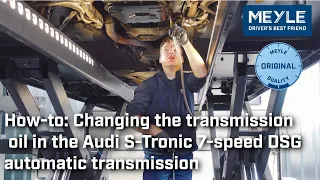 Changing the transmission oil in the Audi S-Tronic automatic transmission, 7-speed DSG 0B5