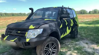 Mitsubishi pajero 4 покраска уникальной расцветкой в Raptor