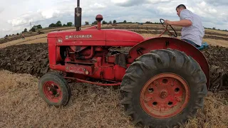 1942 McCormick IH W6 Standard 4.1 Litre 4-Cyl Tractor (40 HP) with Trailed Plough