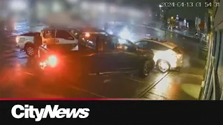 Carjacking suspects' dramatic takedown caught on camera