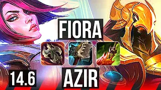 FIORA vs AZIR (TOP) | Penta, 1900+ games | KR Master | 14.6