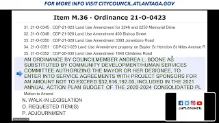 #Atlanta City Council Community Development Human Services Committee Meeting: July 13, 2021 #atlpol