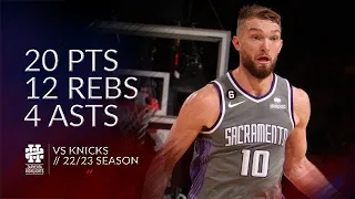 Domantas Sabonis 20 pts 12 rebs 4 asts vs Knicks 22/23 season