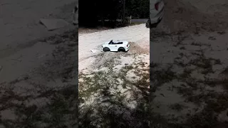 Mini monster truck crushes power wheels