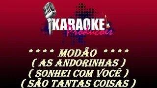 MODÃO - AS ANDORINHAS + SONHEI COM VOCÊ + SÃO TANTAS COISAS ( KARAOKE )