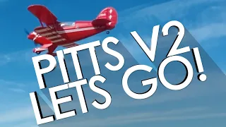 FMS Pitts - 'LET'S GO' + Near disaster departure.