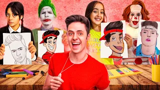 QUEM FIZER O MELHOR DESENHO DOS YOUTUBERS VENCE - ENALDINHO, LULUCA E OUTROS