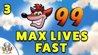 Crash Bandicoot 3 Warped - How to Quickly Get 99 Lives (A Stitch in Time Saves 99 Trophy)