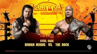 WWE 2K15 PS4 Roman Reigns Vs. The Rock Steel Cage CPU Battle (Legend Difficulty) 60FPS