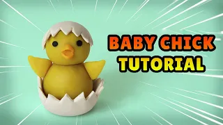 🔴DIY how to make BABY CHICK - Easy Polymer Clay, Fondant cake Tutorial