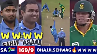 SEHWAG 2WKT & HARBHAJAN SINGH 2WKT VS SA | IND VS SA 2ND ODI 2005 | MOST SHOCKING BOWLING EVER😱🔥