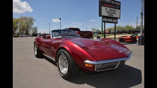 1971 Chevy Corvette Stingray Convertible 4 Speed Car $29,990