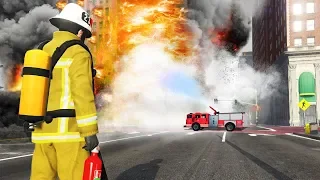 GTA 5 - Huge FIRE Takes Over Los Santos!