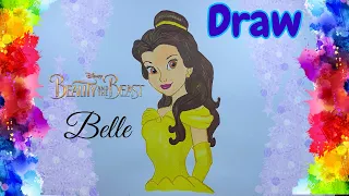 How to Draw Belle ?|| Beauty and the beast || Disney Princess Belle drawing || Princess easy drawing