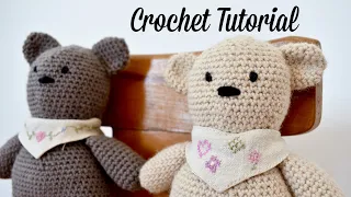 How to crochet a basic teddy bear / amigurumi bear - Buttons & Binky bear