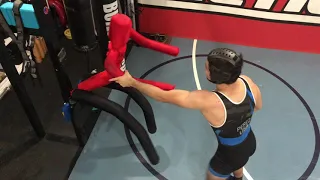 Best Wrestling Dummy Training Ever!