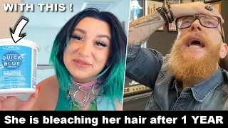 MacKenzie Marie is BLEACHING FOR THE FIRST TIME IN A YEAR!!! - Hairdresser reacts #hair #beauty
