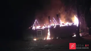 Смертельный пожар 14 февраля Капличи Калинковичского района Беларусь