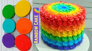 How to make Rainbow Cake | Rainbow Cake Recipe in Tamil | Homemade Rainbow cake Decoration Idea