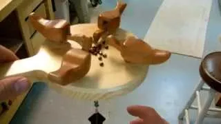 Woodworking: Pecking chickens