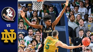 Florida State vs. Notre Dame Men's Basketball Highlights (2016-17)