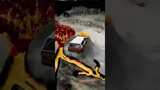 Police car vs lava crash #beamngdrive #india #car #police #shortvideo #funny #memes #shorts #lava