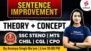 Sentence Improvement For SSC MTS | CHSL | CGL | CPO 2023 | SSC English Grammar -4 | By Ananya Ma'am