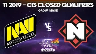 Na`Vi vs Nemiga - TI9 CIS Regional Qualifiers: Group Stage