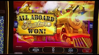 Train Bonus on All Aboard Dynamite Dash slot at Aria in Vegas! 🤩🤩