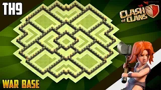 New EPIC TH9 WAR/TROPHY[defense] Base 2018!! COC Town Hall 9 War Base Design - Clash of Clans