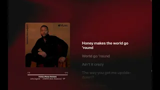 John Legend - Honey (Piano Version) Lyrics