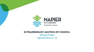 Extraordinary Meeting of Council - 9th April 2020 - Part 2