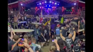 Golf Cart Circle Pit erupts during Exodus' set at ‘Full Terror Assault‘ - Toxic Waltz