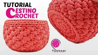 TUTORIAL CESTINO UNCINETTO - EASY CROCHET BASKET