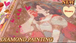 보석십자수|DIY|Diamond painting|ASMR 보석십자수✨NEW도안 백설공주 #disney 비즈정리💎 반짝이는 창문스티커로 도안꾸미기