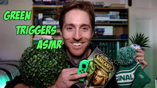 ASMR Green Triggers | Tapping, Scratching & Whispering