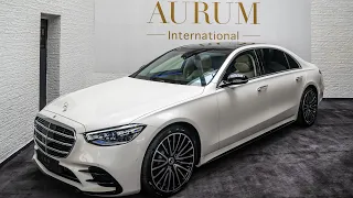 [2021] Mercedes Benz S 500 Sedan designo diamond white / macchiatobeige by AURUM International [4K]