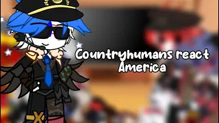 Countryhumans react to America ;; lazy