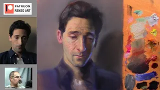 Live Session - Alla prima oil painting - Adrien Brody